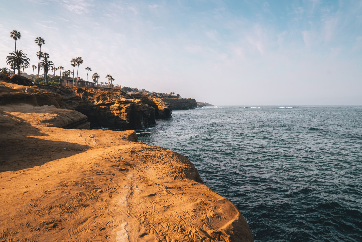 Sunset Cliffs above the Pacific — San Diego County coastline